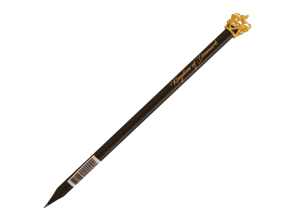 Pencil Gold Crown With Clear Crystal