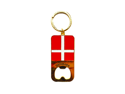 Nøglering, DK Flag Guld