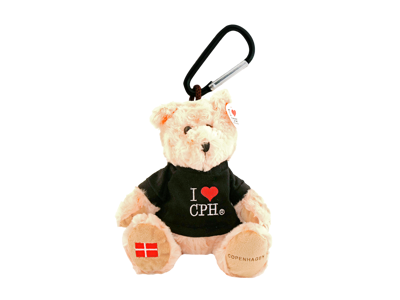 Keyring Teddy I Love CPH Sort