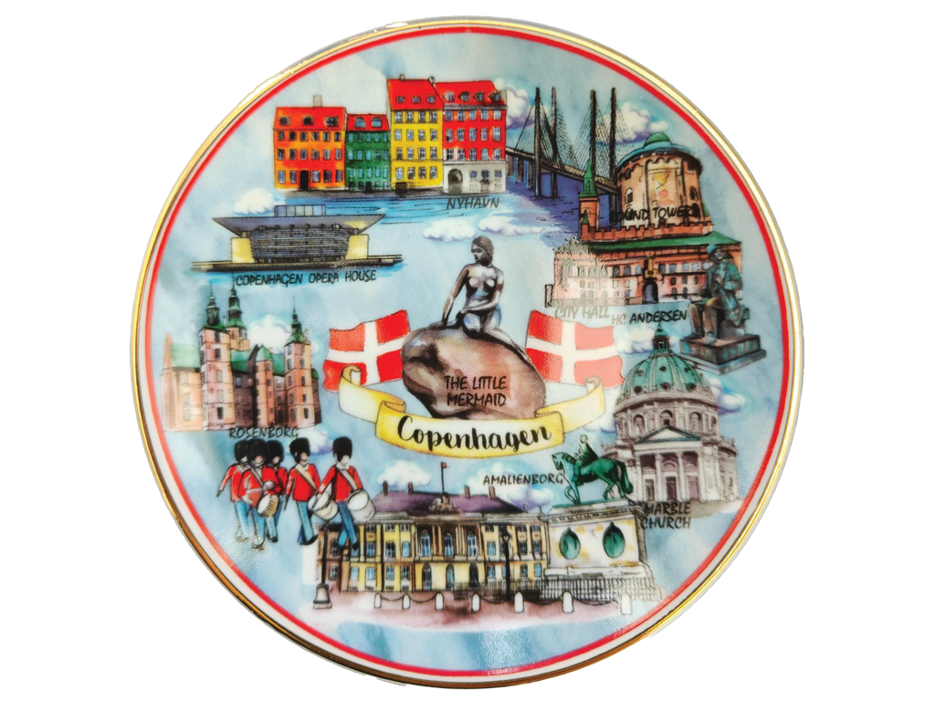 Plate Copenhagen Attractions 11 cm.