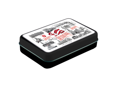 Tin Box With Candy 30 Grams, Black & White