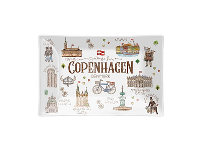 Glas askebærger, Akvarel CPH