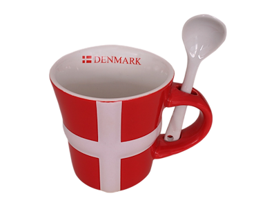Mug Flag With Spoon Small 3D
