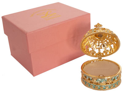 Jewelry Box Crown With Box White Diamonds 5.4 cm