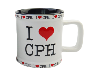Mug I Love Copenhagen Embossed White