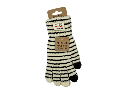 Vanter brun/hvid m. Fingertouch