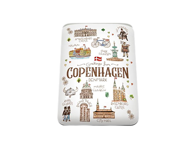 Glasmagnet, Rektangulær Akvarel CPH