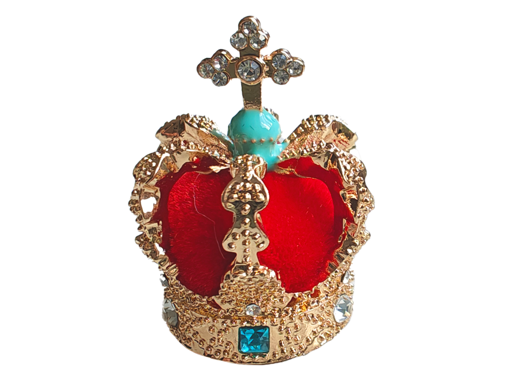 Figurine, Miniature Royal Crown Turquoise