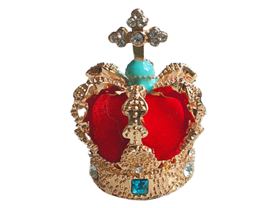 Figurine, Miniature Royal Crown Turquoise