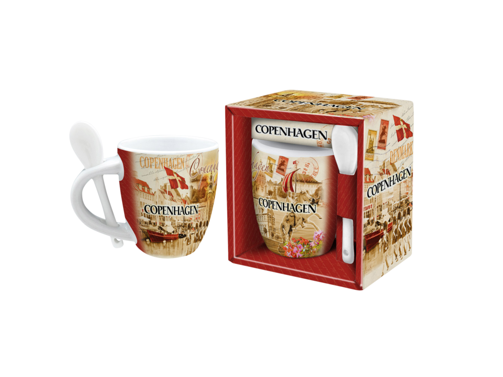 Mug With Spoon, Retro CPH