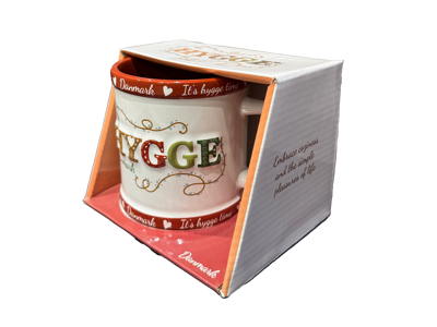 Mug, Hygge White Red Rim