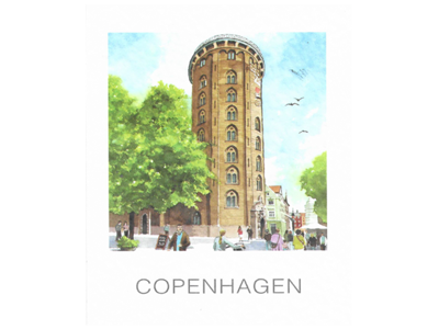 Postcard – Round Tower, 10 x 12 cm