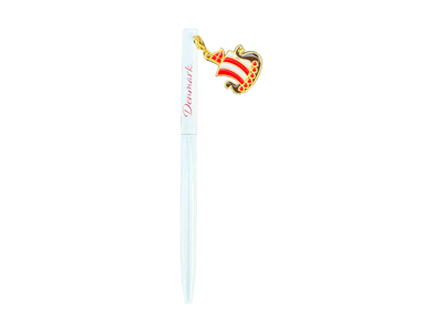Pen, White With Vikingeship