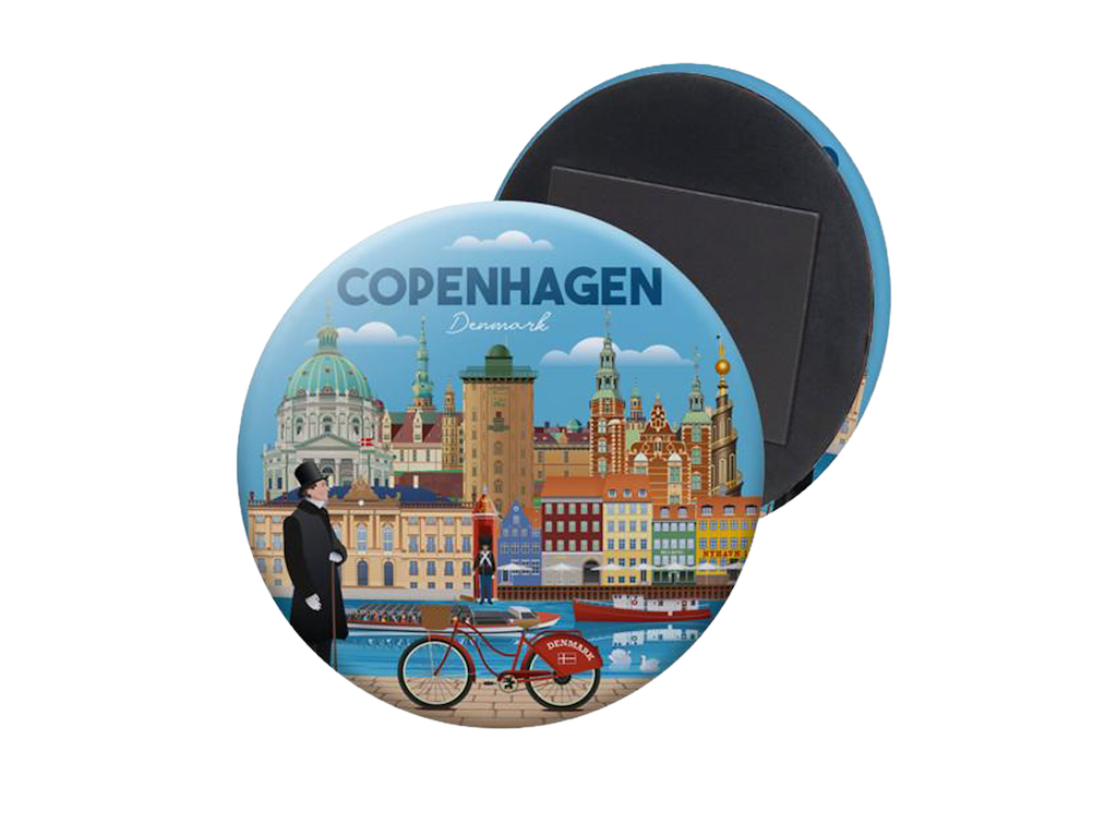 Magnet, Soft Touch Rund Bygninger CPH
