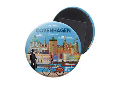 Magnet, Soft Touch Rund Bygninger CPH
