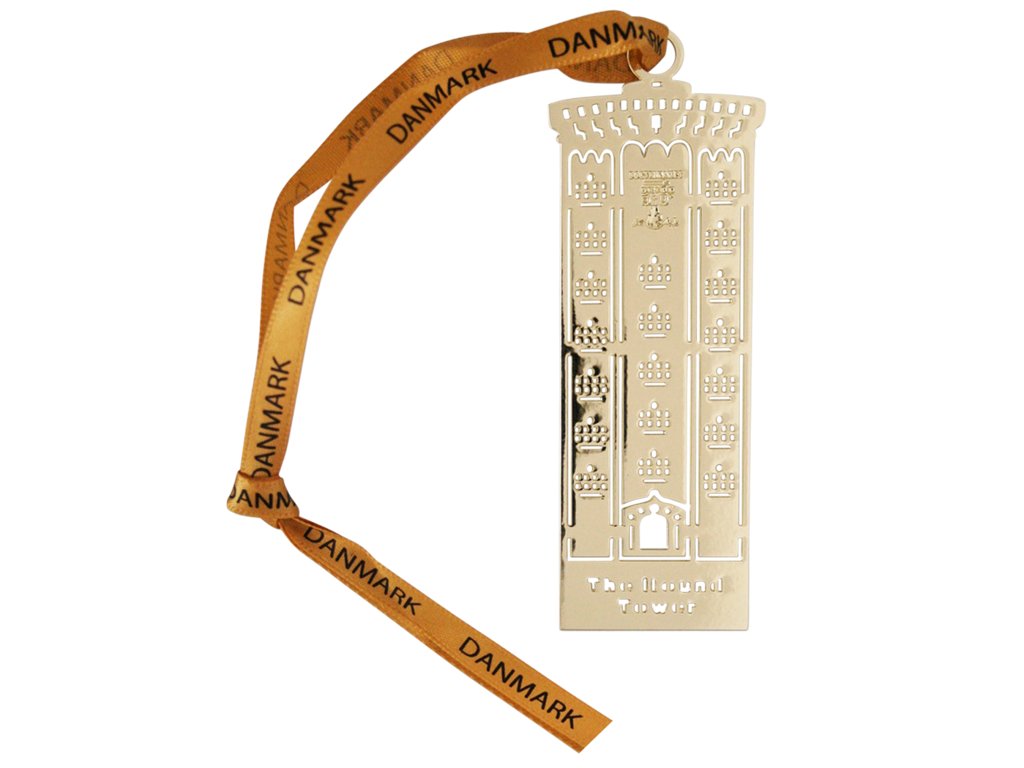 Bookmark Round Tower Gold Color Plated Metal