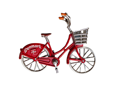 Magnet Bicycle With Rotating Wheel Red