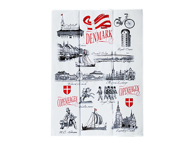 Tea Towel, Black & White