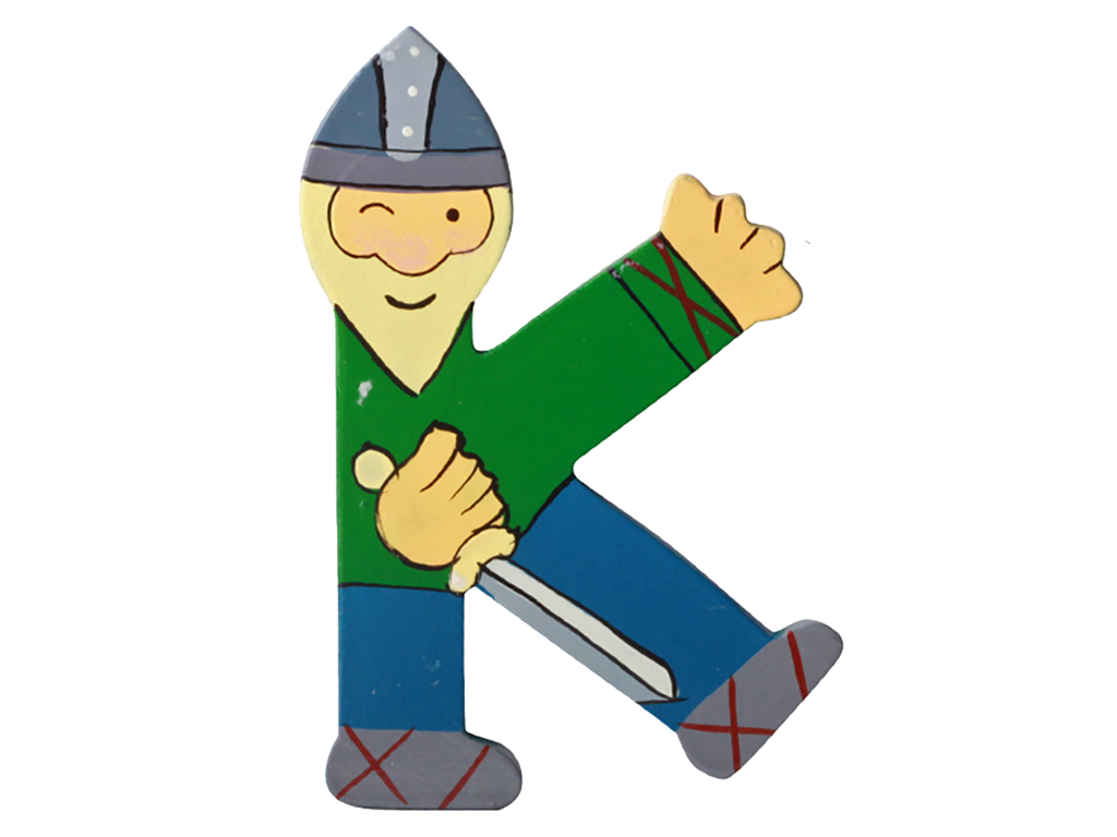 Wooden Letter Viking K