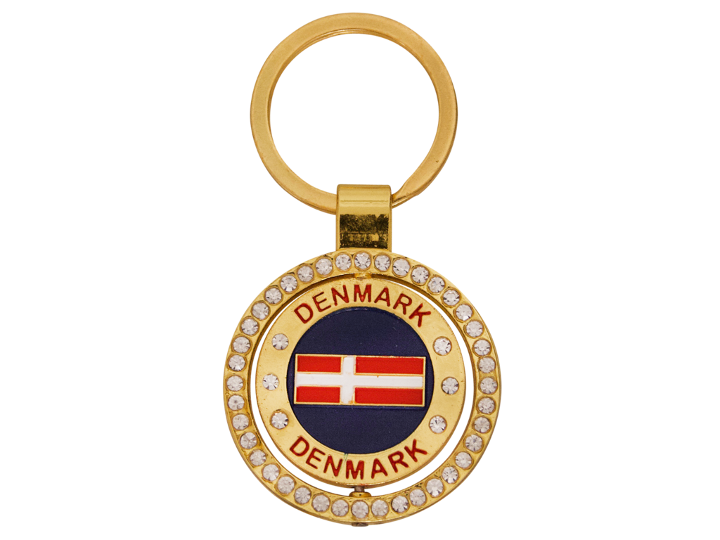 Keyring Flag Diamonds Spinner