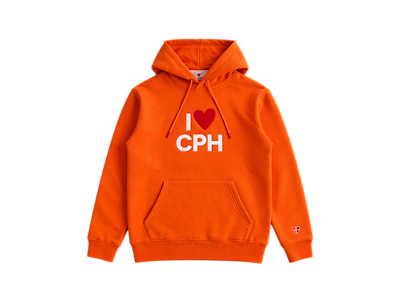 Hoodie, I Love CPH Orange
