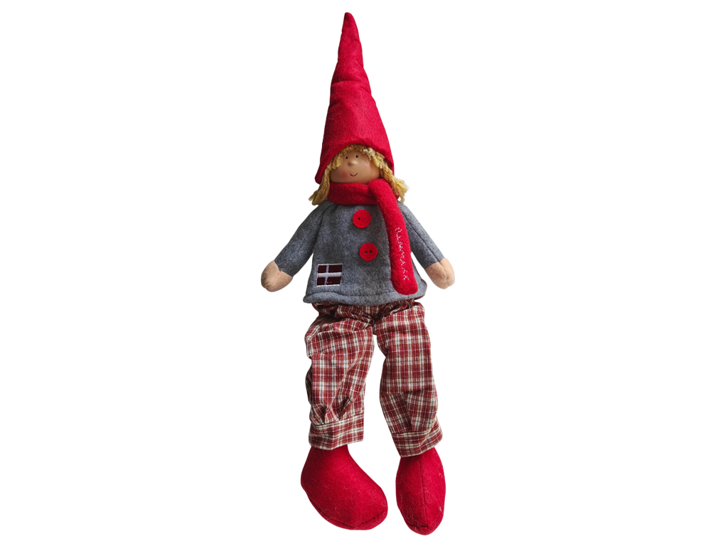 Gnome Boy With Dangling Legs And Flag