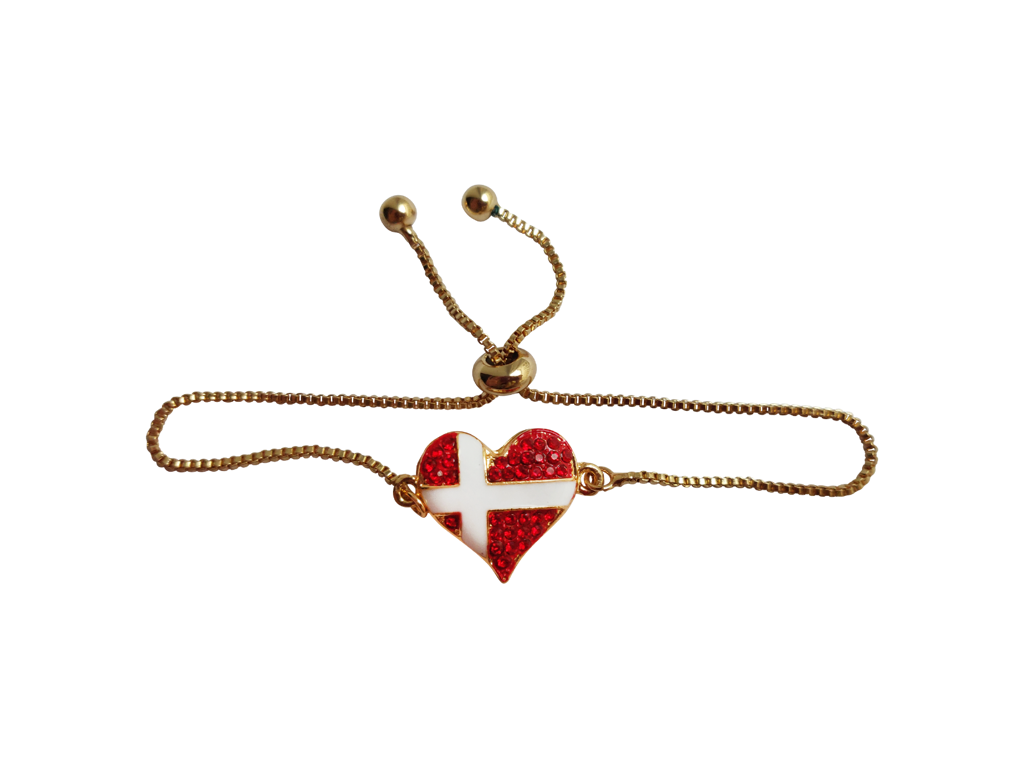 Bracelet Heart Flag Gold