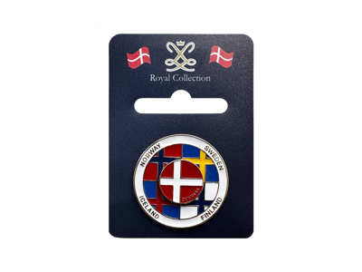 Pin Spinning Nordic Flag