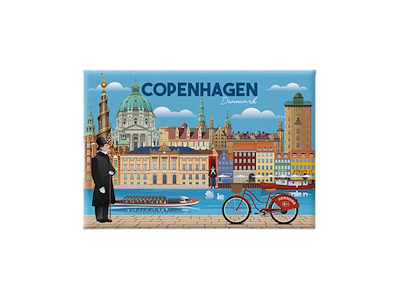 Magnet, Postcard Soft Touch Bygninger CPH