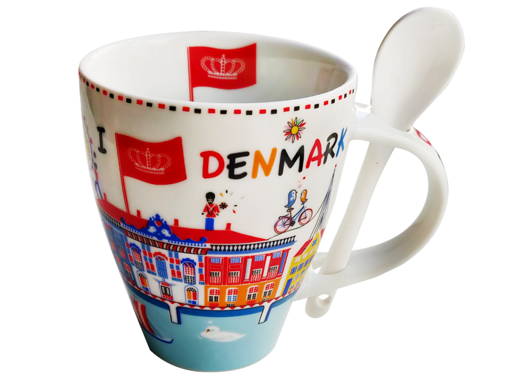 Mug Copenhagen Colors With Spoon