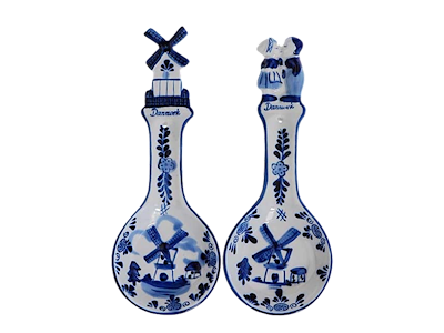 Salad Servers Blue Porcelain 2 Pieces