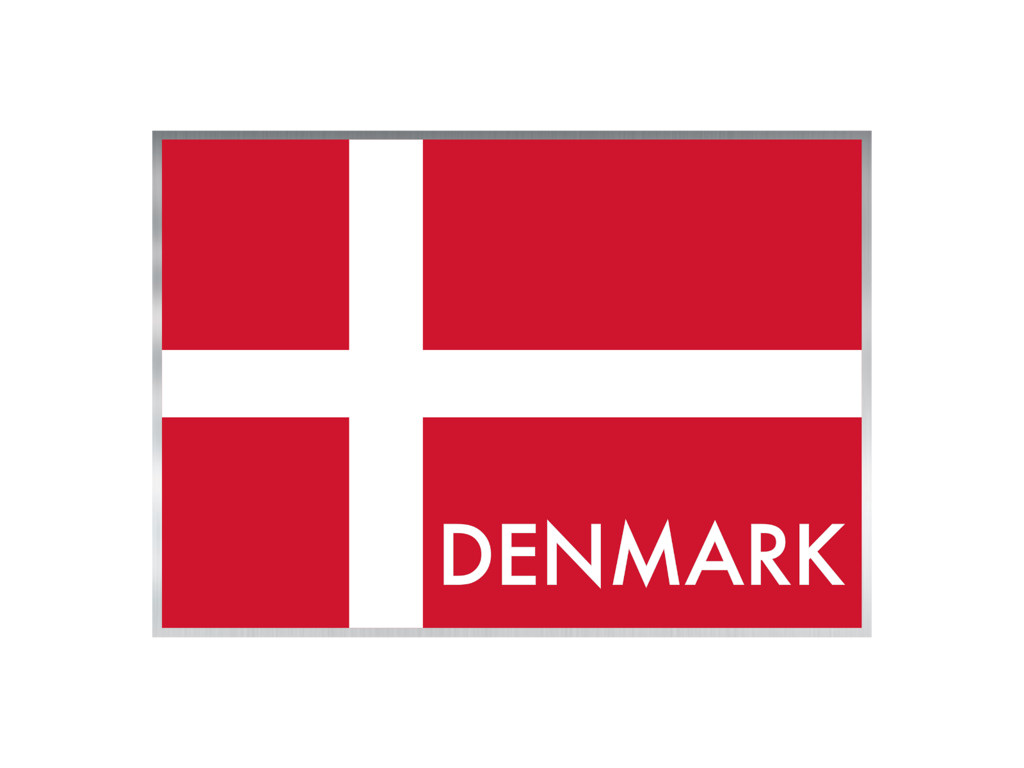 Sticker Flag Denmark Foil 7.5x5.5 cm