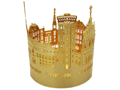 Candle Light Holder Copenhagen Towers Gold