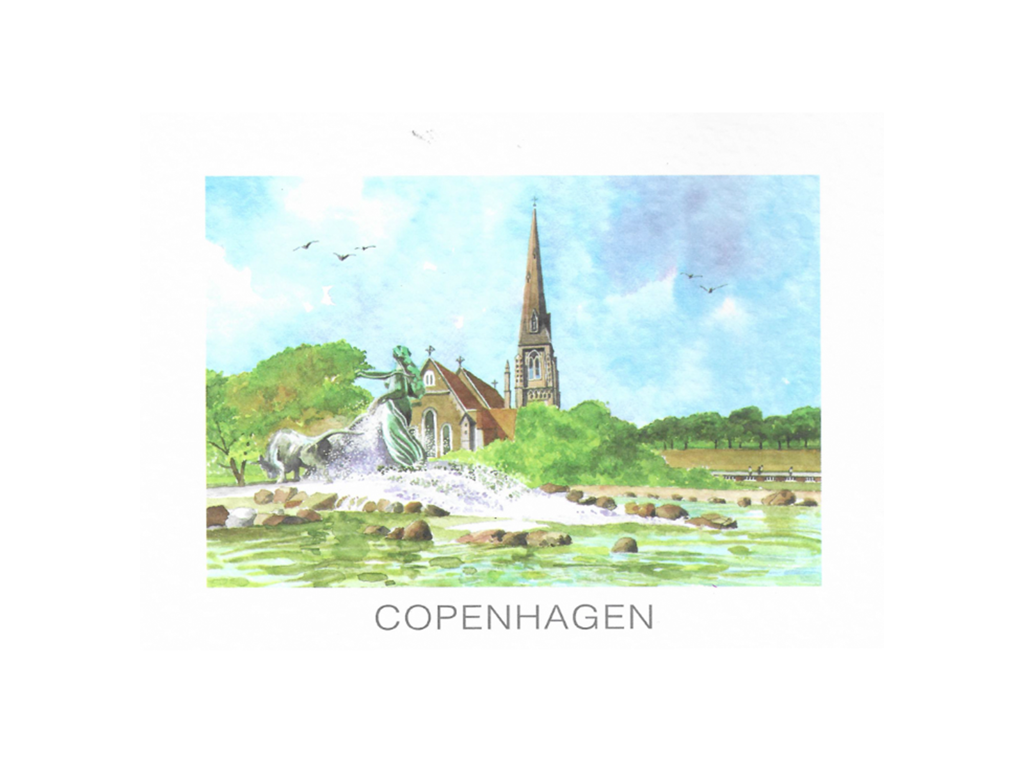 Postcard – Gefion Fountain, 16.5 x 12 cm