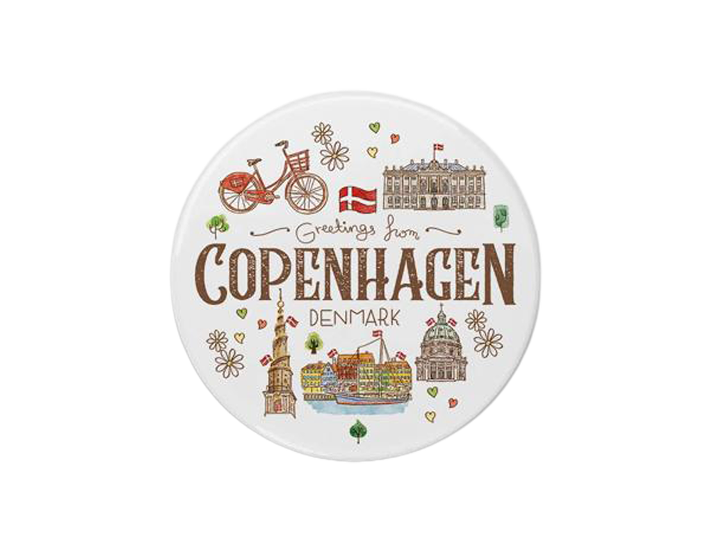 Magnet, Keramisk Rund Akvarel CPH