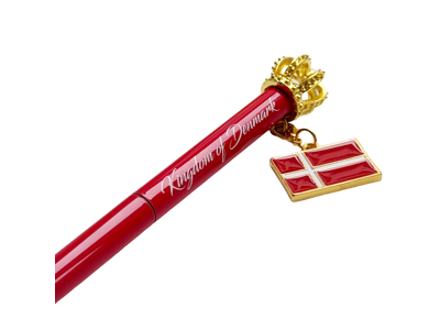 Pen, Red With Flag