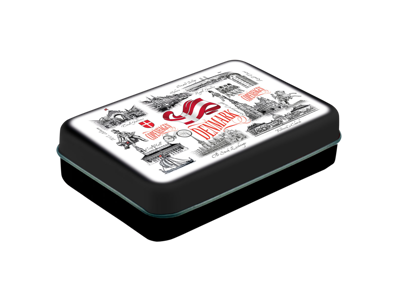 Tin Box With Chocolate 30 Grams, Black & White