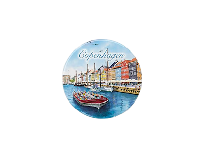 Magnet, Keramisk Rund CPH Paintings 4