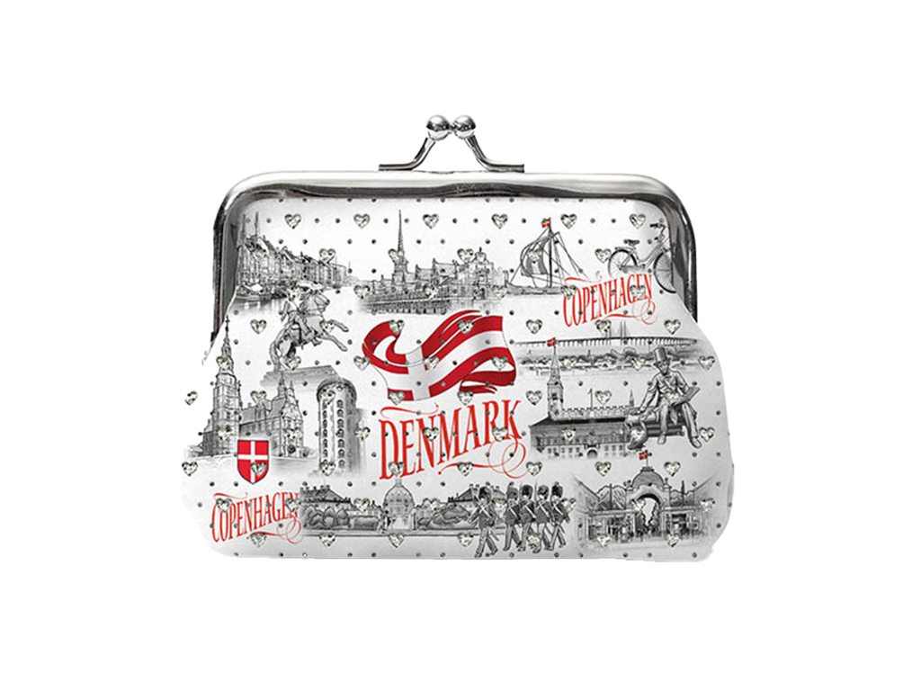 Metal Frame Purse, Black & White