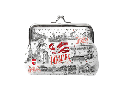 Metal Frame Purse, Black & White