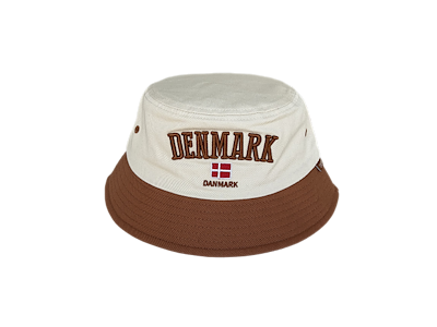 Bucket Hat DK Hvid Brun