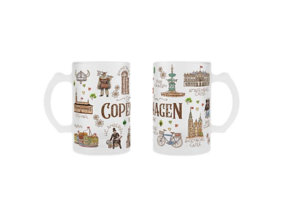 Mini Ølkrus 7cm Akvarel CPH