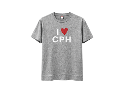 T-shirt , I Love CPH - Grå