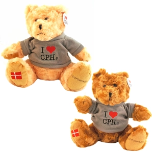 Teddy Bear I Love CPH Gray Assorted 10 cm. - I love CPH