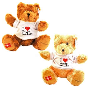 Teddy Bear I Love CPH White Assorted 10 cm. - I love CPH