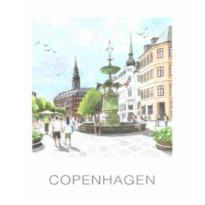 Postkort, Storkespringvandet 10 x 12 cm. - Postcards