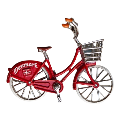Magnet Bicycle With Rotating Wheel Red - 