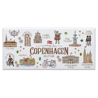 Magnet, Rektangulær Soft Touch Akvarel CPH - 