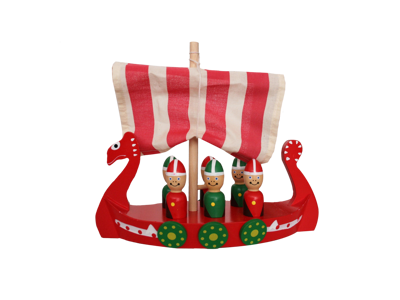 Figurine, Viking Ship 6 Vikings