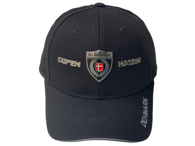 Cap, Copenhagen Metal Coat Of Arms, Black